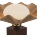 Furrow 13.5 inch 60 watt Peach Table Lamp Portable Light