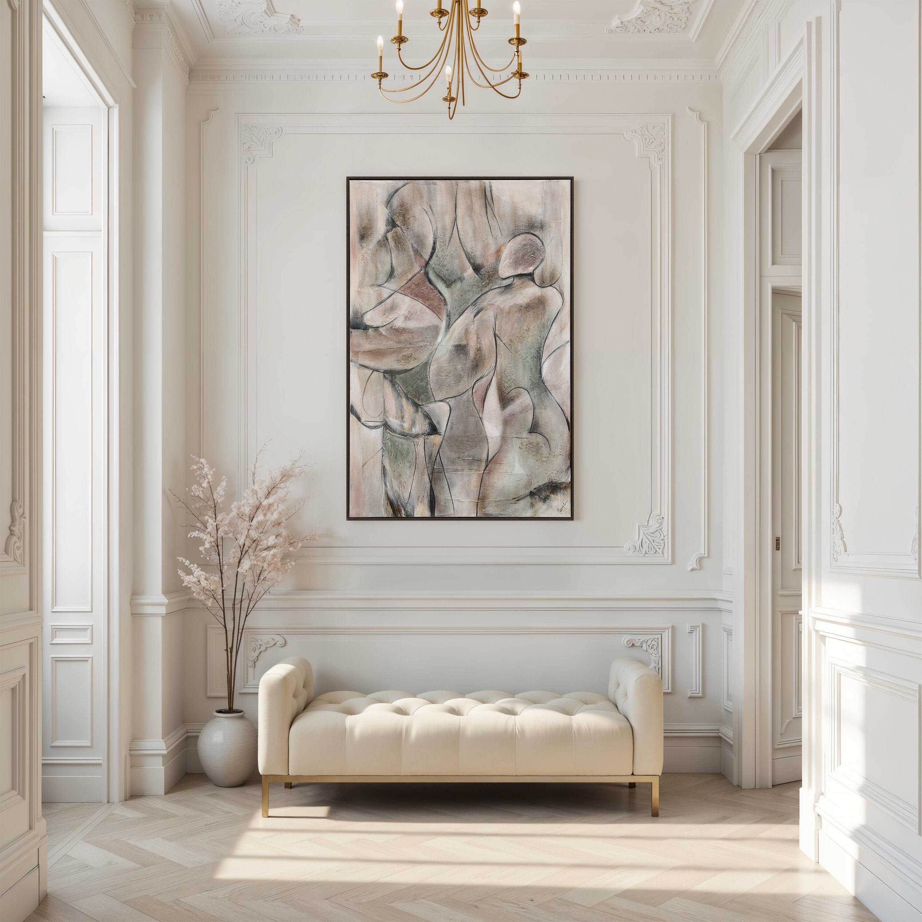 Alloy Multicolor and Black Oak Canvas Art