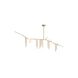 Canada 7 Light 4 inch Gold Chandelier Ceiling Light
