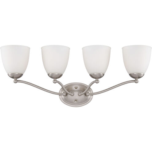 Patton 4 Light 28 inch Brushed Nickel Vanity Light Wall Light