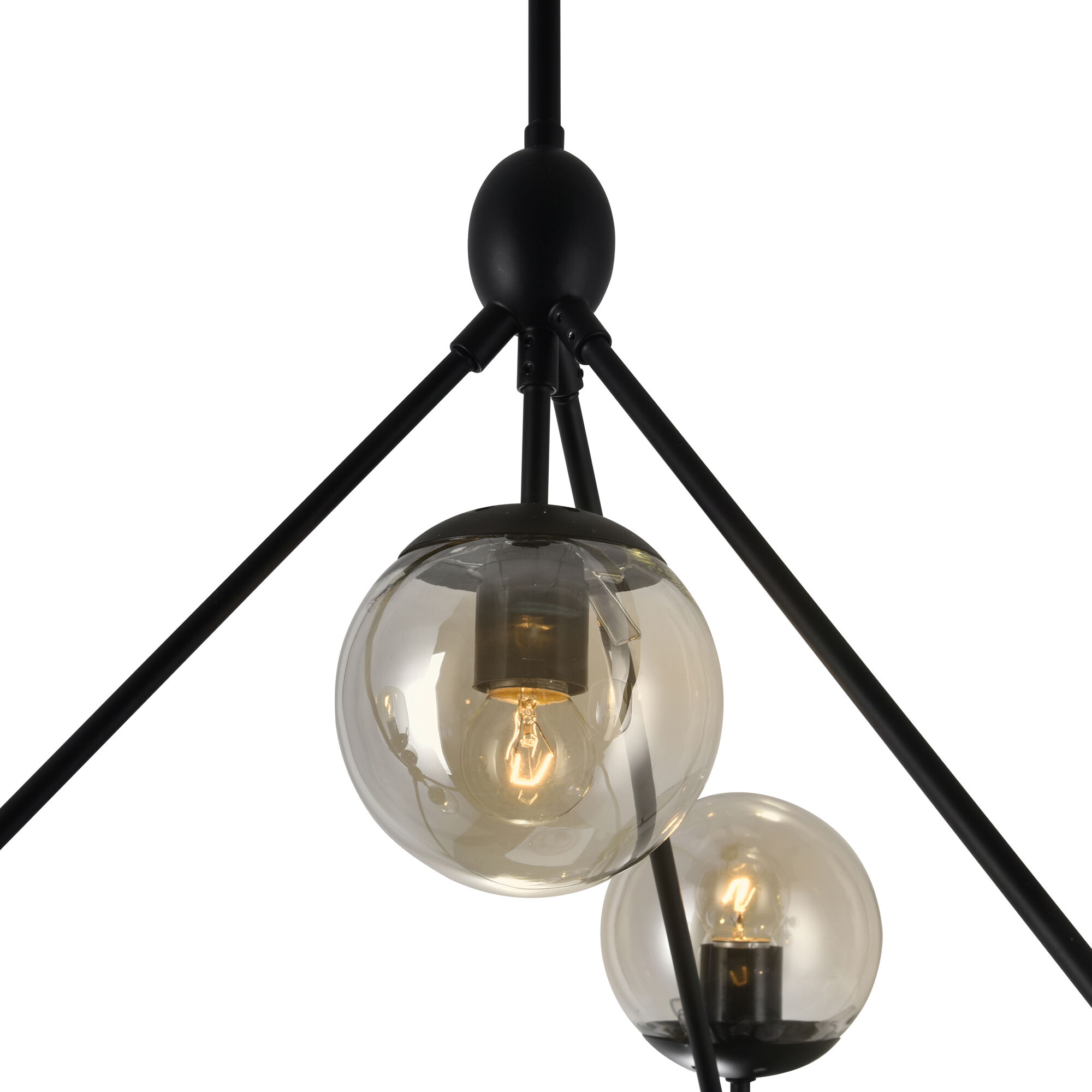 Glow 10 Light 39 inch Black Chandelier Ceiling Light