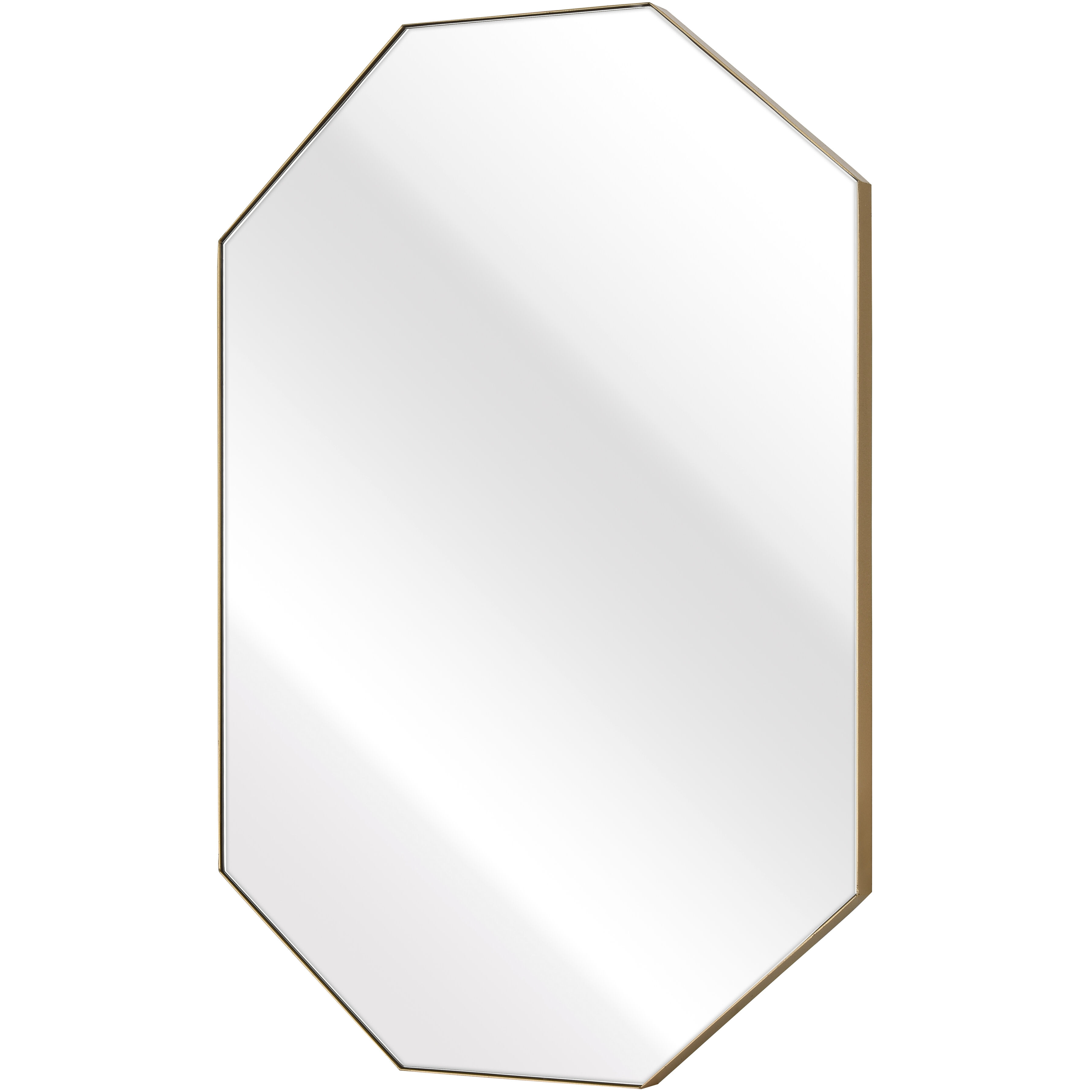 Teddy 31.75 X 22.25 inch Brass with Mirror Wall Mirror