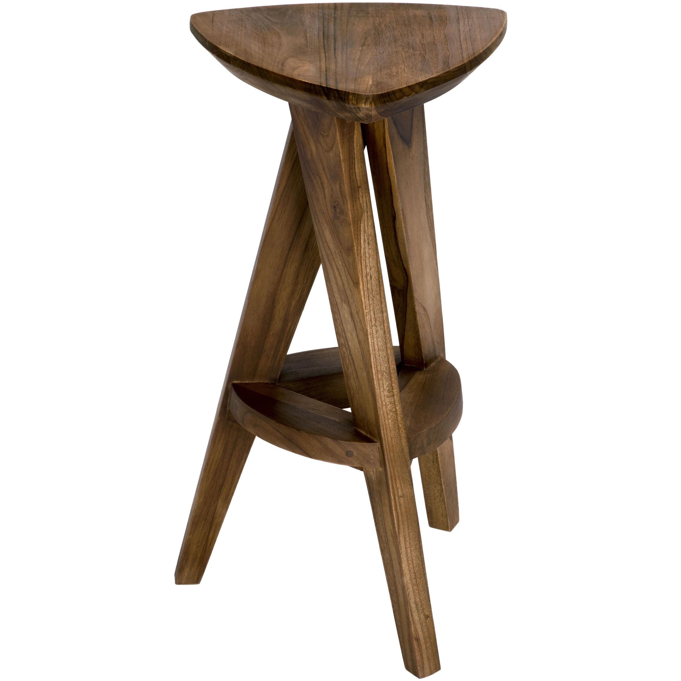 Twist 26.5 inch Teak Counter Stool