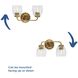 Quillan 2 Light 14.5 inch Gold Ombre Bathroom Vanity Light Wall Light