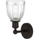 Edison Brookfield 1 Light 6 inch Oil Rubbed Bronze Sconce Wall Light in Clear Glass