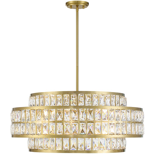 Renzo 6 Light 28 inch Warm Brass Pendant Ceiling Light