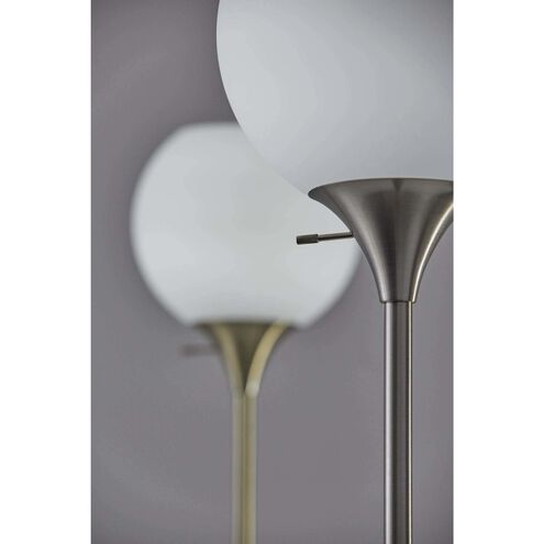 Fiona 71 inch 100.00 watt Brushed Steel Torchiere Portable Light