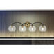 Vantage Kearney Park 4 Light 31.13 inch Coal and Soft Brass Bath Vanity Wall Light