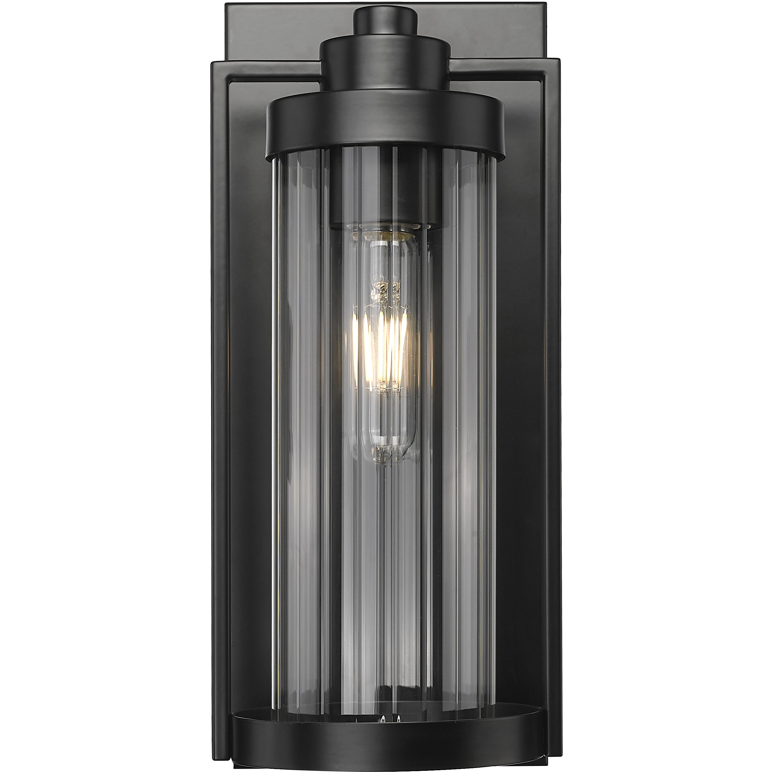 Braselton 1 Light 14 inch Powder Coated Black Outdoor Wall Sconce