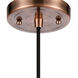 Ballston Belfast 1 Light 6 inch Antique Copper Mini Pendant Ceiling Light in Matte White Glass, Ballston