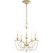 Priscilla 5 Light Heirloom Silver Chandelier Ceiling Light in Bronze Pearl, Adjustable Height