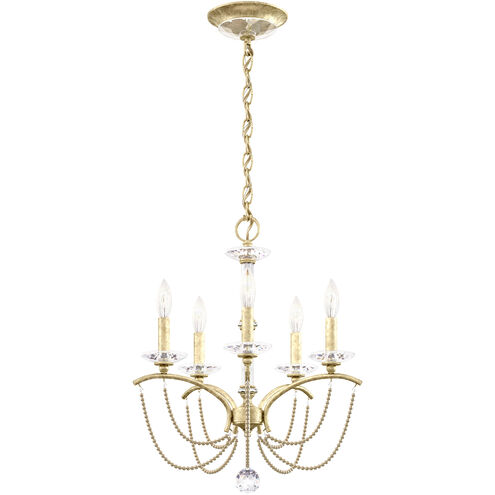 Priscilla 5 Light Heirloom Silver Chandelier Ceiling Light in Bronze Pearl, Adjustable Height