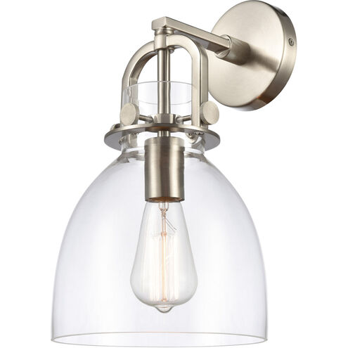 Restoration Newton 1 Light 8 inch Brushed Satin Nickel Sconce Wall Light, Restoration