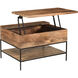 Carey 30 X 22 inch Natural with Black Coffee Table
