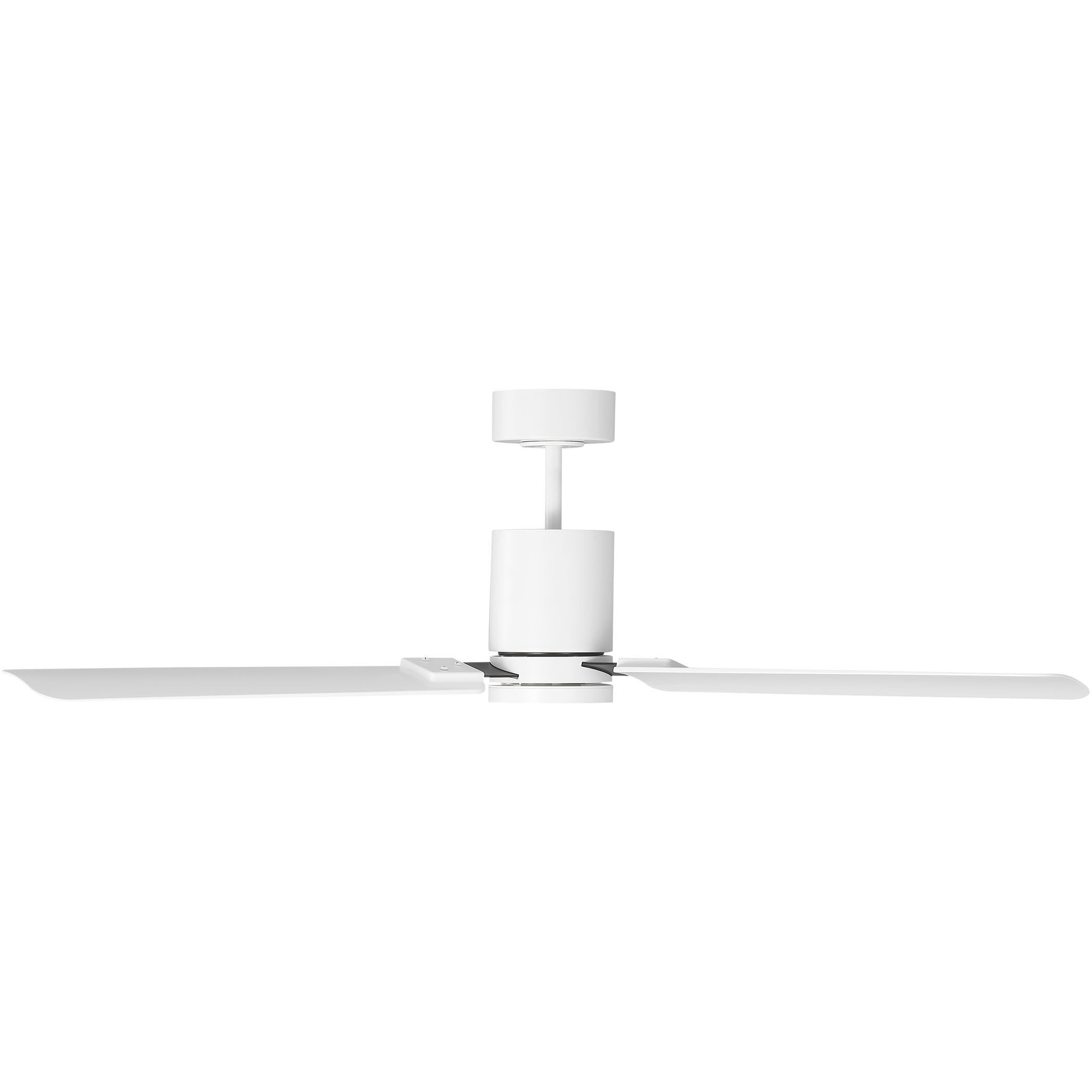 Cleancut 54 inch Matte White with Matte White ABS Blades Indoor/Outdoor Smart Ceiling Fan