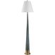 Riccardi 67.5 inch 150 watt Smokey Blue Glaze and Antique Brass Floor Lamp Portable Light