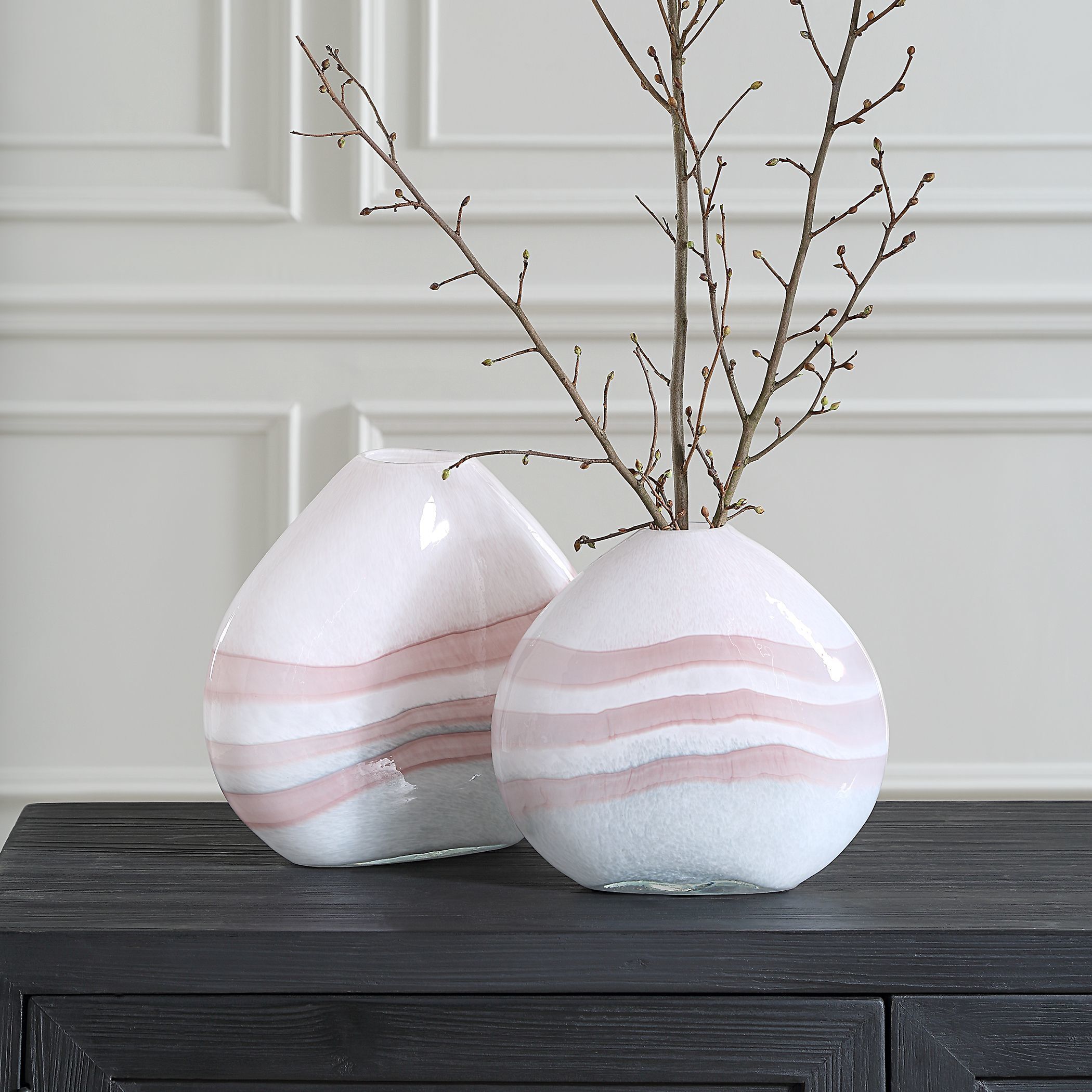 Blush 11.75 X 10.5 inch Vases, Set of 2