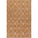 Seaport 63 X 39 inch Burnt Orange, Camel Rug