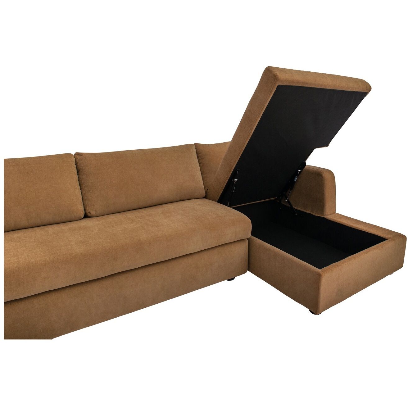 Burrow Brown Sleeper Sectional With Storage Chaise in Right, Right
