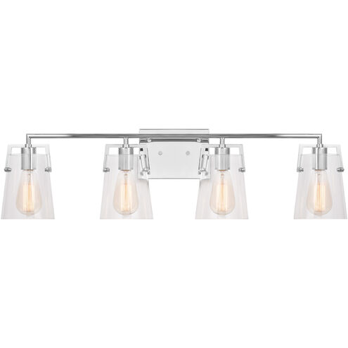 Drew & Jonathan Crofton 4 Light 33.38 inch Chrome Wall Bath Fixture Wall Light