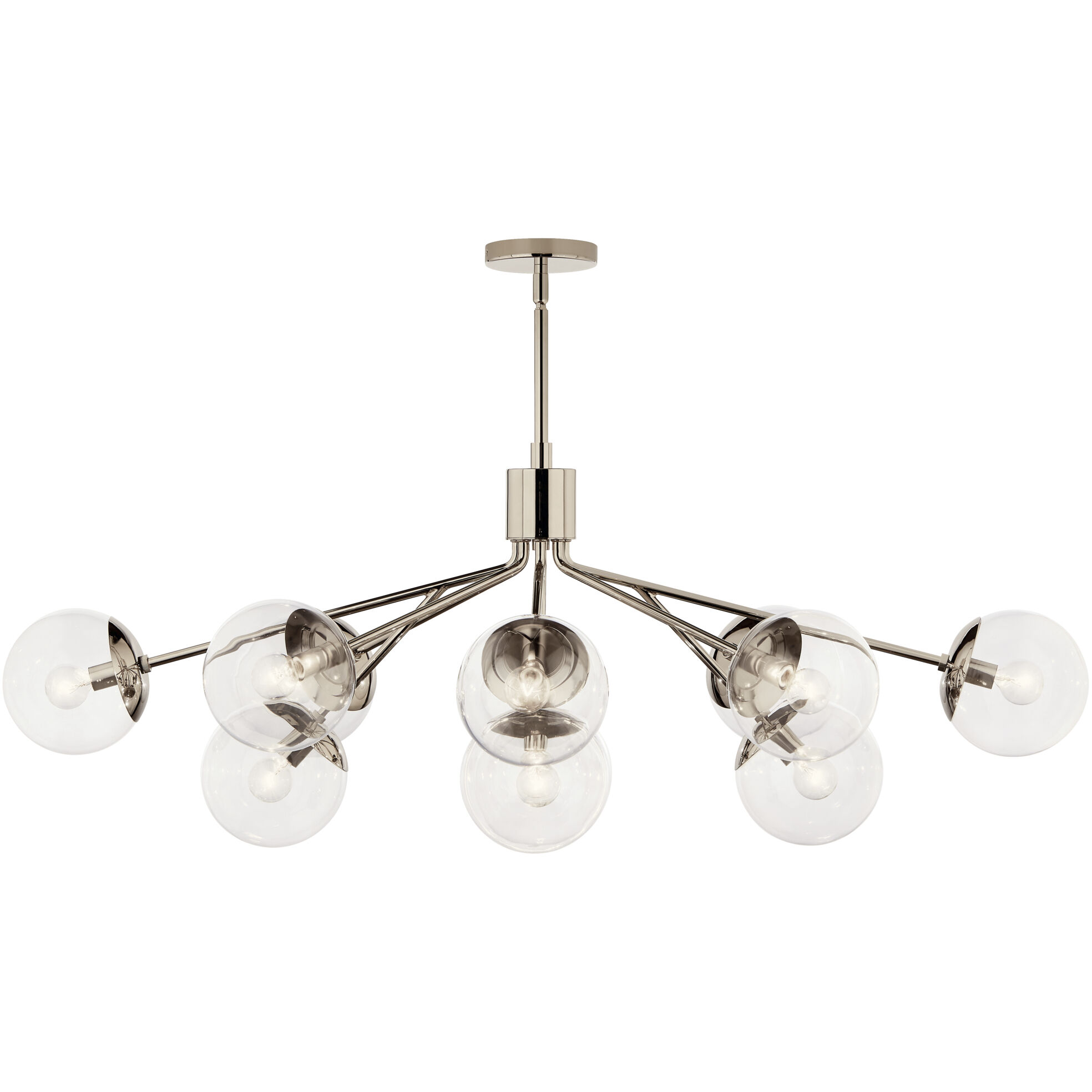 Silvarious 12 Light 26.75 inch Polished Nickel Chandelier/Semi Flush Ceiling Light