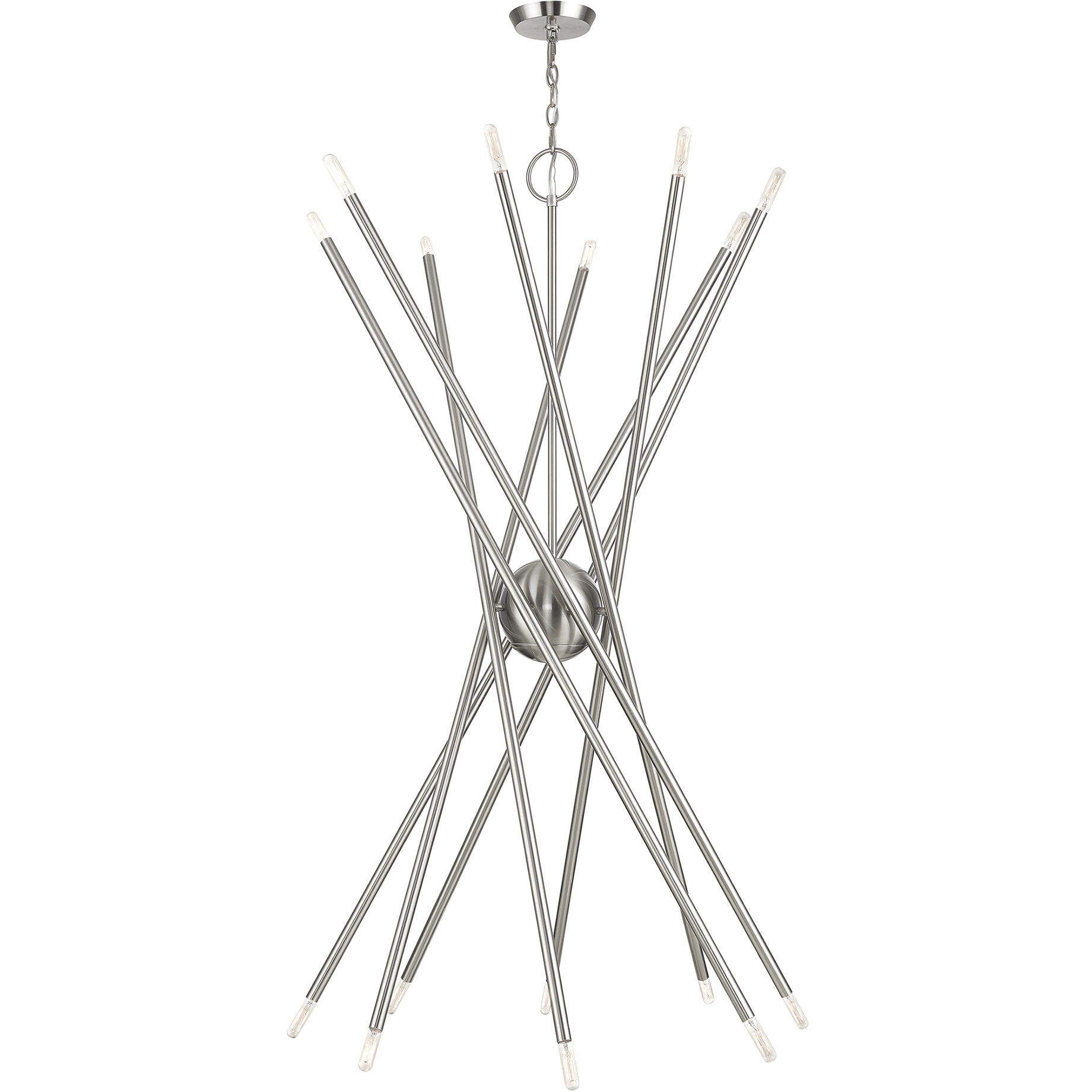 Soho 16 Light 50 inch Brushed Nickel Foyer Chandelier Ceiling Light