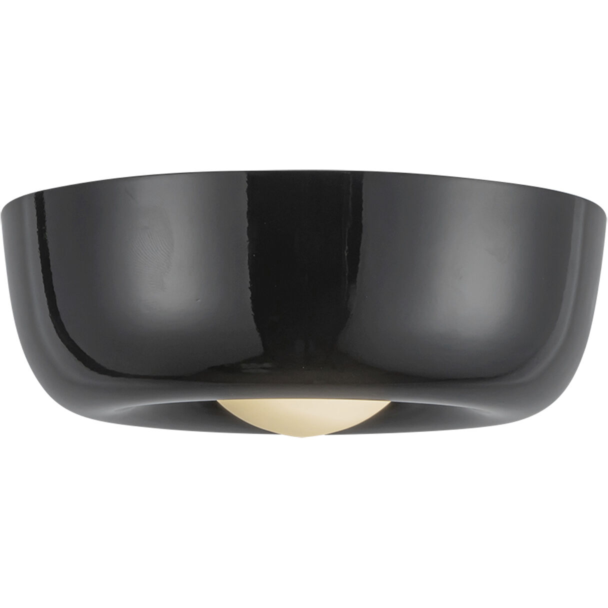 Hayden LED 6 inch Glossy Black Flush Mount Ceiling Light