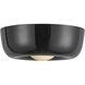 Hayden LED 6 inch Glossy Black Flush Mount Ceiling Light
