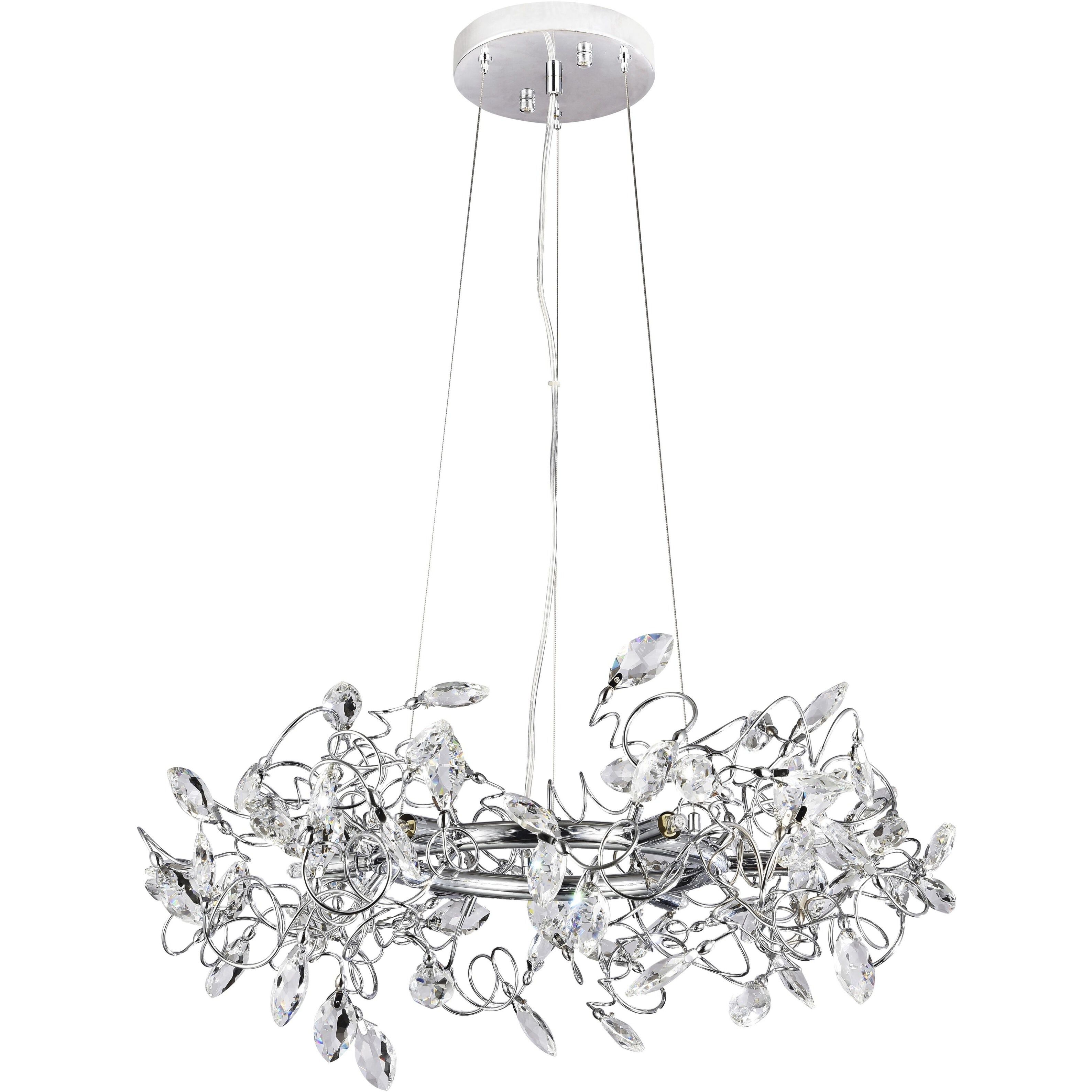 Canada 6 Light 23.6 inch Chrome Chandelier Ceiling Light