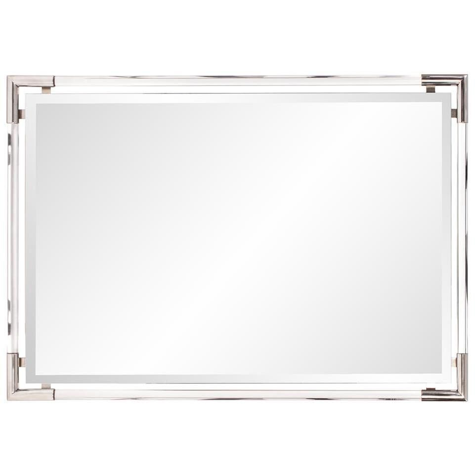 Elsie 39 X 27 inch Clear Acrylic with Stainless Steel Accents Wall Mirror