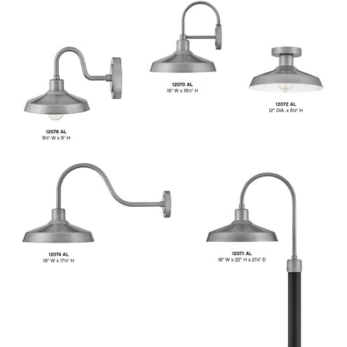 Coastal Elements Forge 1 Light 12 inch Antique Brushed Aluminum Outdoor Flush Mount