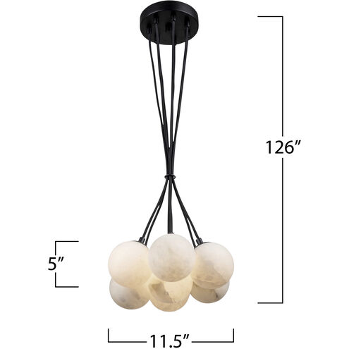 Camila LED 11.5 inch Black Down Pendant Ceiling Light