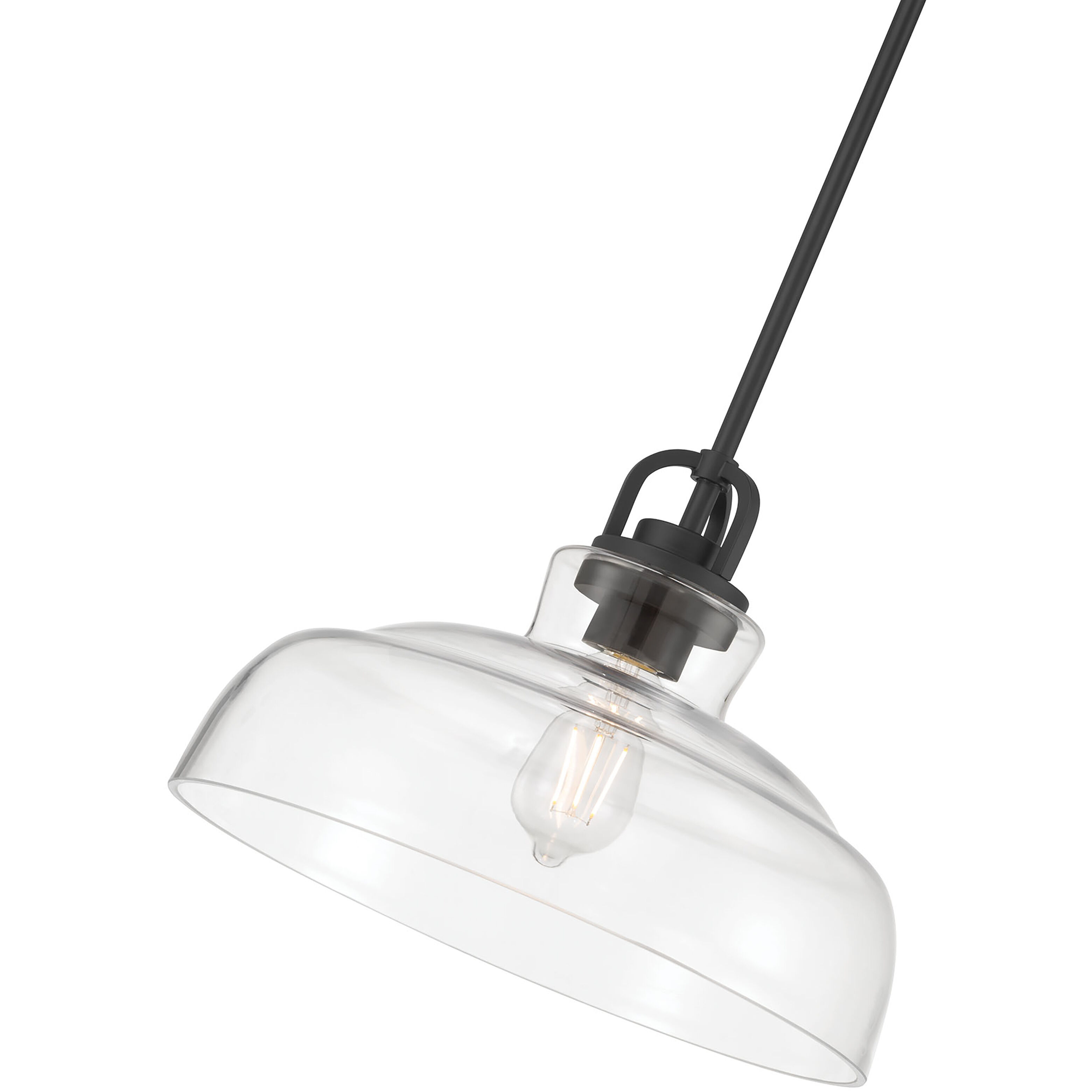 Clarien 1 Light 14 inch Matte Black Pendant Ceiling Light