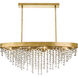 Winham 8 Light 36 inch Antique Gold Linear Chandelier Ceiling Light