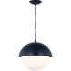 Drew & Jonathan Hyde 1 Light 12 inch Navy Pendant Ceiling Light