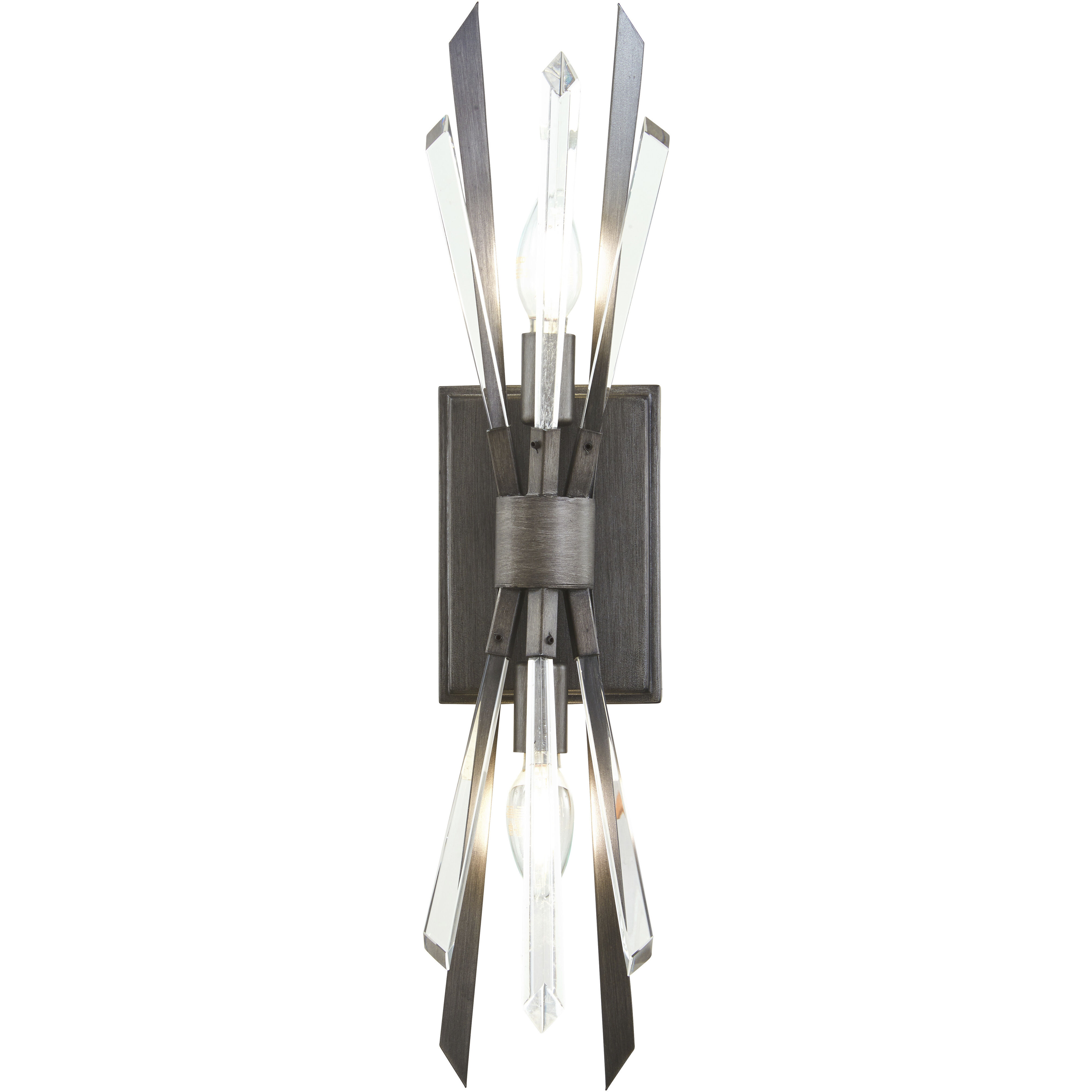 Elsa 2 Light 7 inch Midnight Graphite Wall Sconce Wall Light