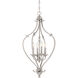 Savannah Row 4 Light 17 inch Brushed Nickel Chandelier Ceiling Light