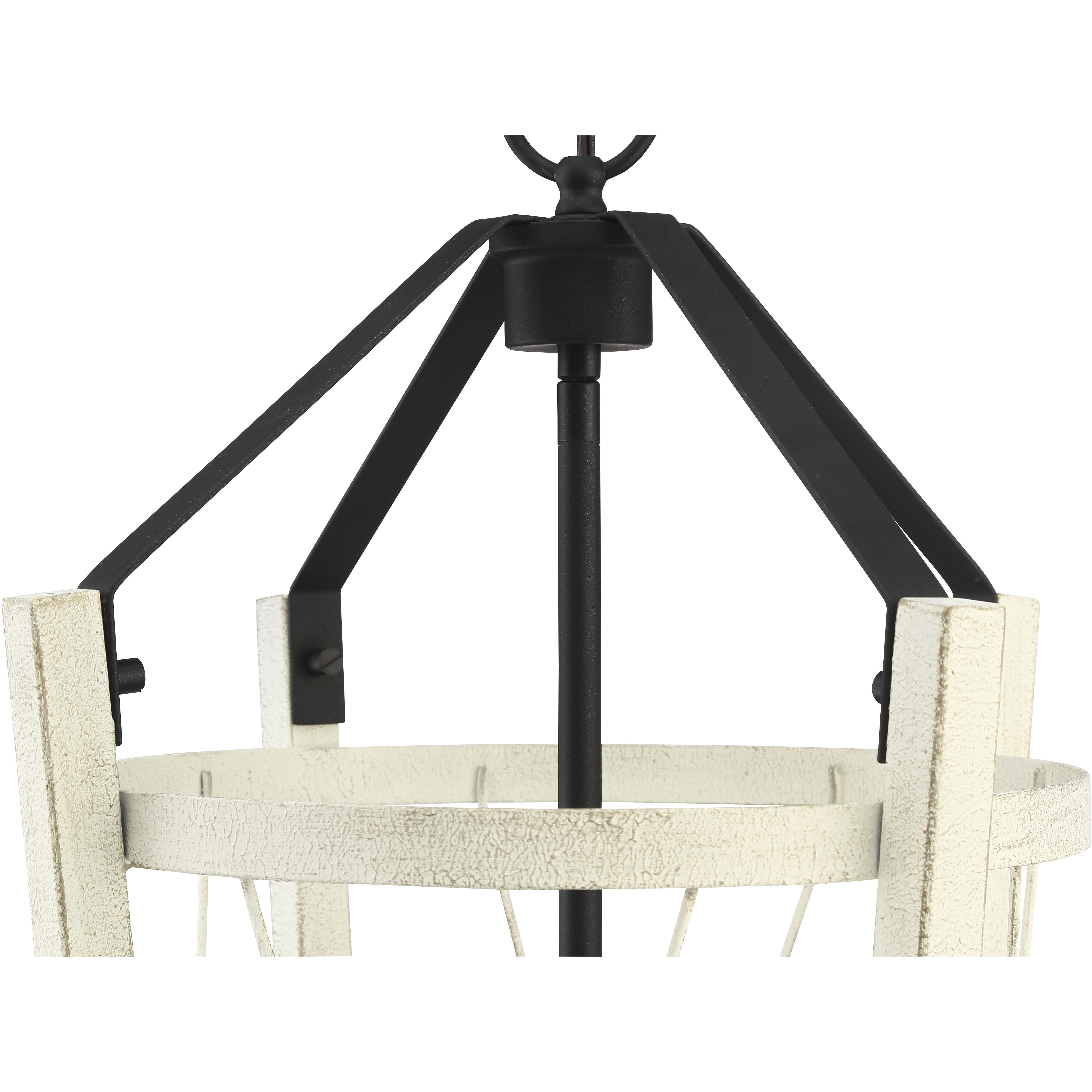 Suffolk 4 Light 14 inch Cottage White/Espresso Foyer Light Ceiling Light