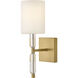 Anika 1 Light 6.25 inch Lacquered Brass Bath Sconce Wall Light