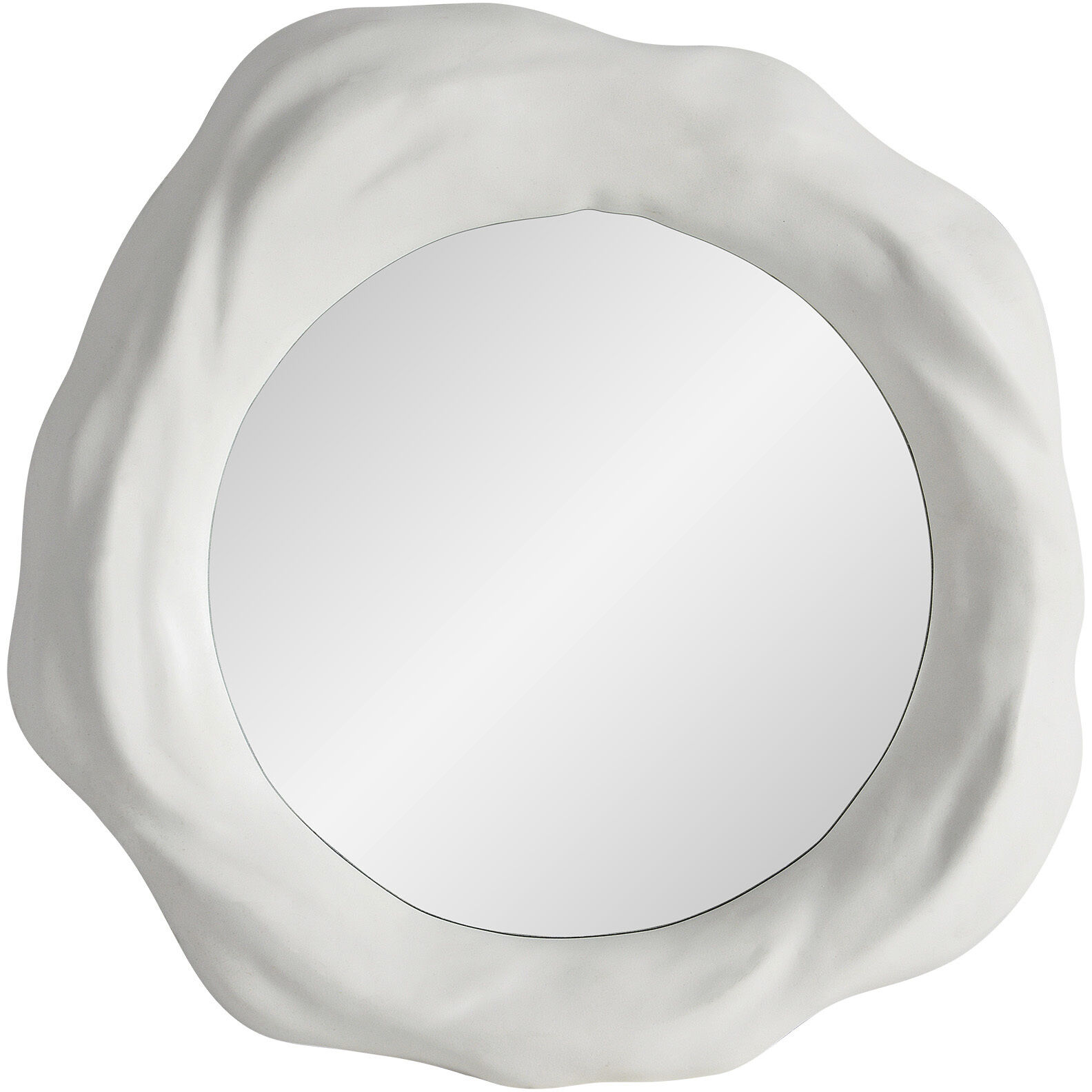 Evaton 19.3 X 19.1 inch Clear and Matte Off-White Wall Mirrors, Set of 3