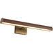 Gemma 25 watt 21 inch Vintage Brass Picture Light Wall Light in Burgundy