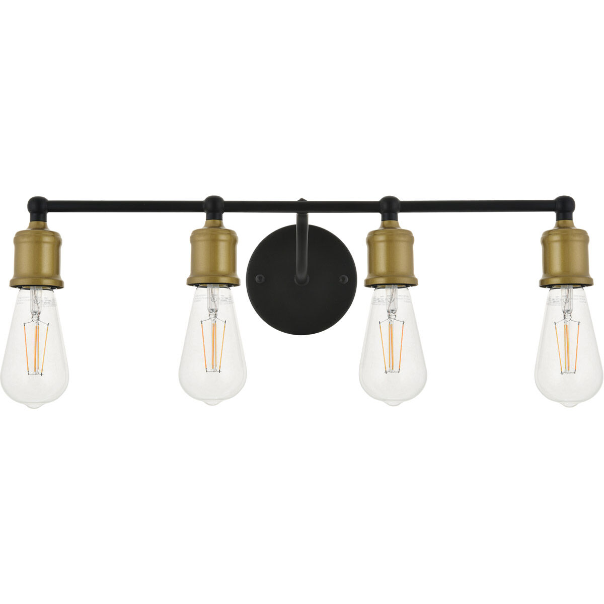 Serif 4 Light 22 inch Brass and Black Wall Sconce Wall Light