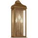 Madrid 3 Light 19 inch Weathered Brass Outdoor Wall Sconce