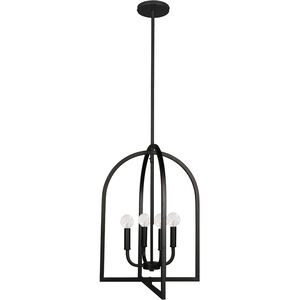 Pamela 4 Light 16 inch Matte Black Single Drop Pendant Ceiling Light