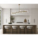 Blossom LED 17.25 inch Natural Aged Brass Multi-Light Pendant Ceiling Light