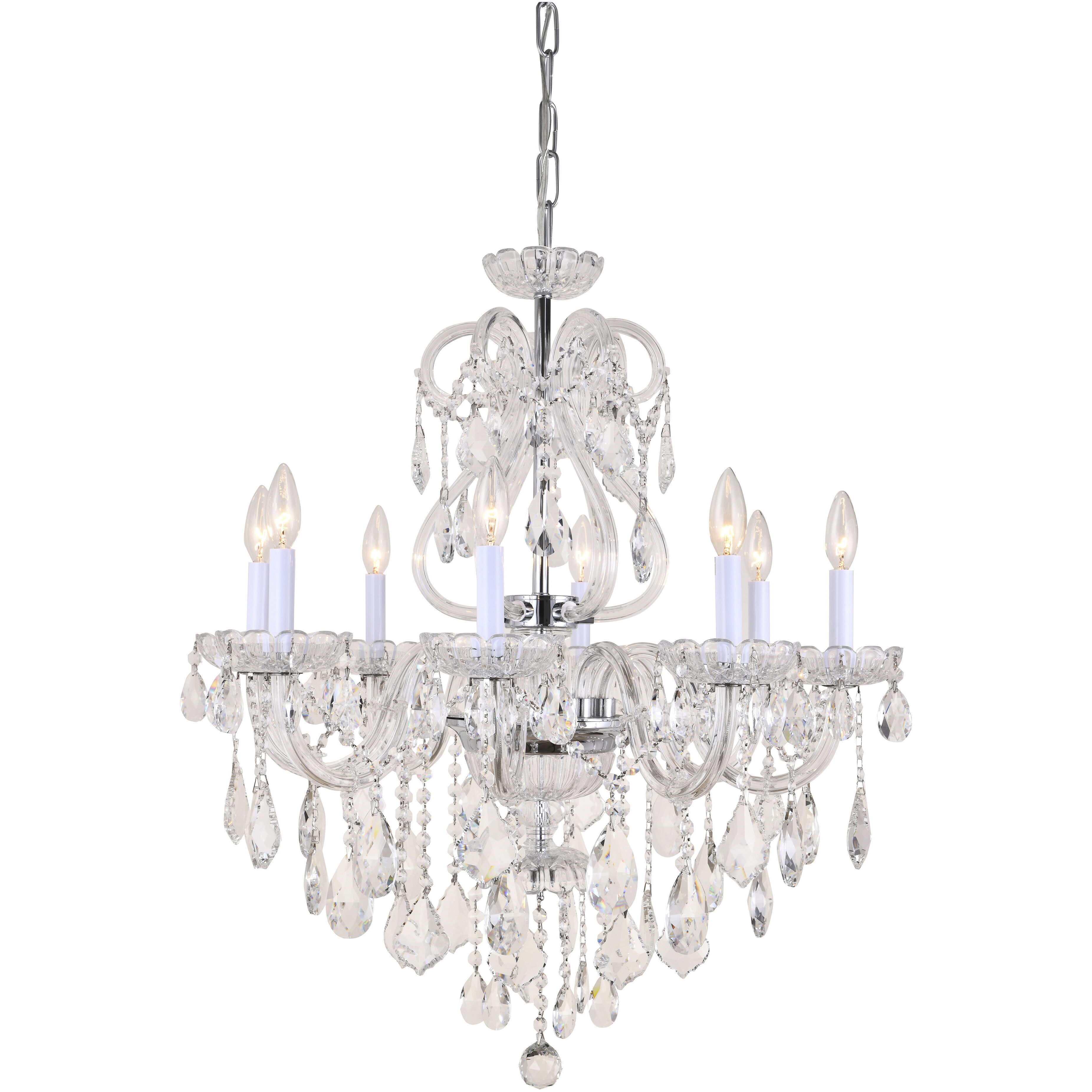 Canada 8 Light 26 inch Chrome Chandelier Ceiling Light