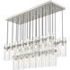 Fontaine Linear Chandelier Ceiling Light in Brushed Nickel