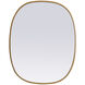Brynn 30 X 24 inch Brass Mirror in 24 x 30