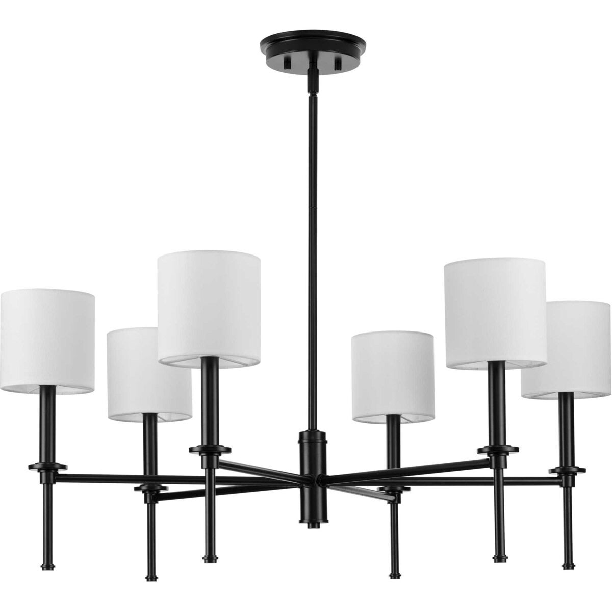 Elara 6 Light 30 inch Matte Black Chandelier Ceiling Light