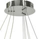 Senary LED 32 inch Chrome Foyer Chandelier Ceiling Light